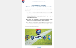 OFFICIEL: ARRET DES CHAMPIONNATS AMATEURS 