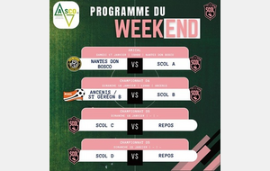 🩷Programme du Week-end⚫