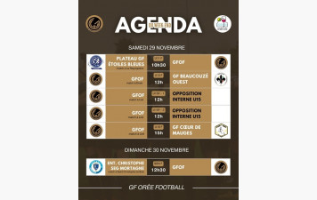 ⚫🩷 AGENDA DU WEEK-END GFOF 🩷⚫
