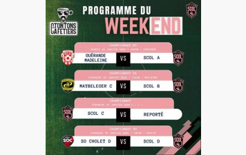 🩷Programme du Week-end⚫
