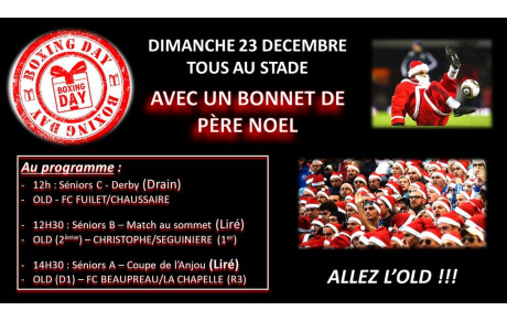 TOUS AVEC SON BONNET DE PERE NOEL LE 23...