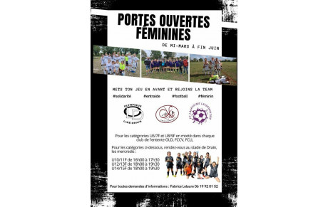PORTES OUVERTES FEMININES JEUNES